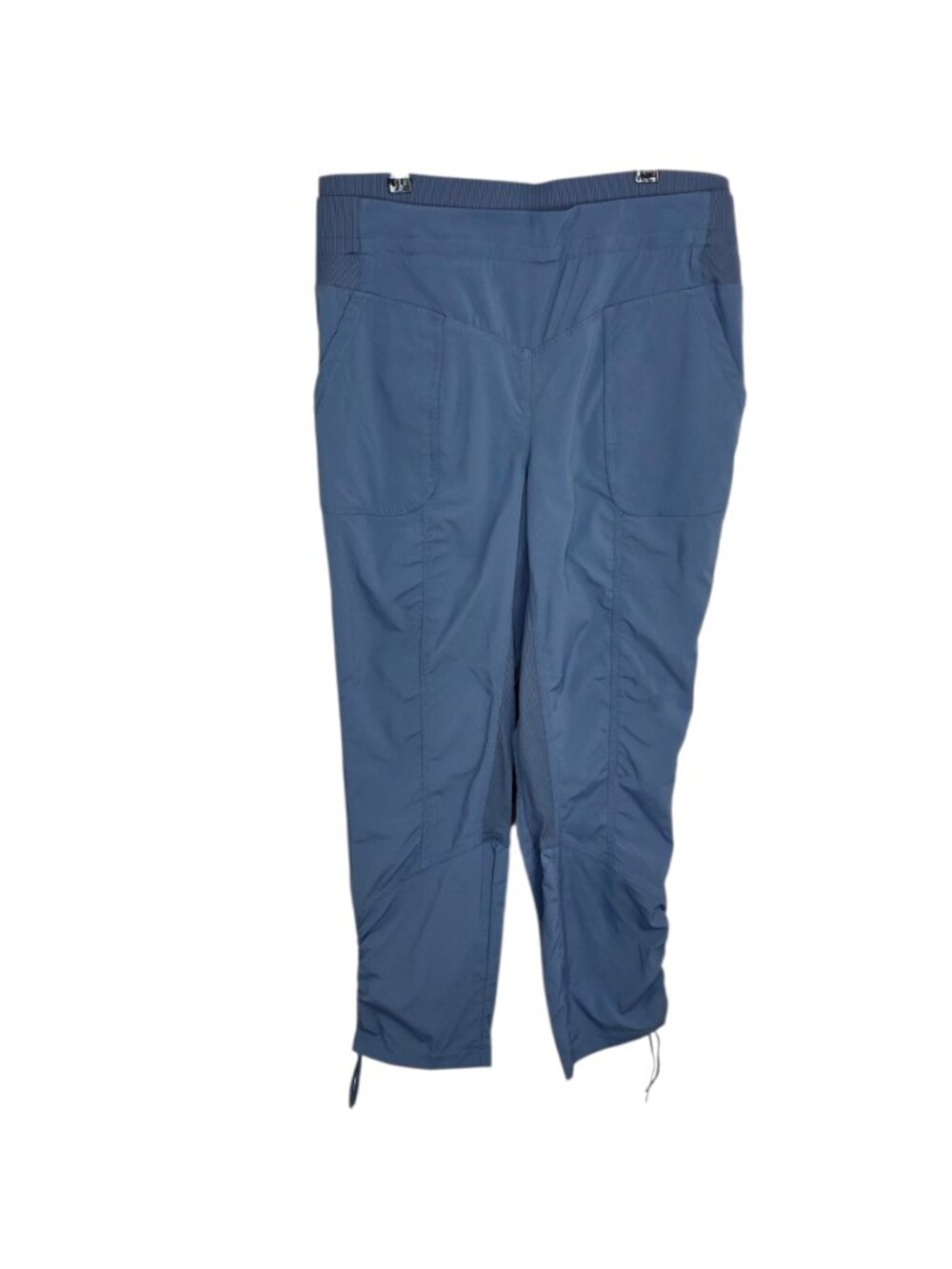 Indyeva Nylon Stretch Hiking Pants, UPF, Blue, Cinch Bottom, Size Large